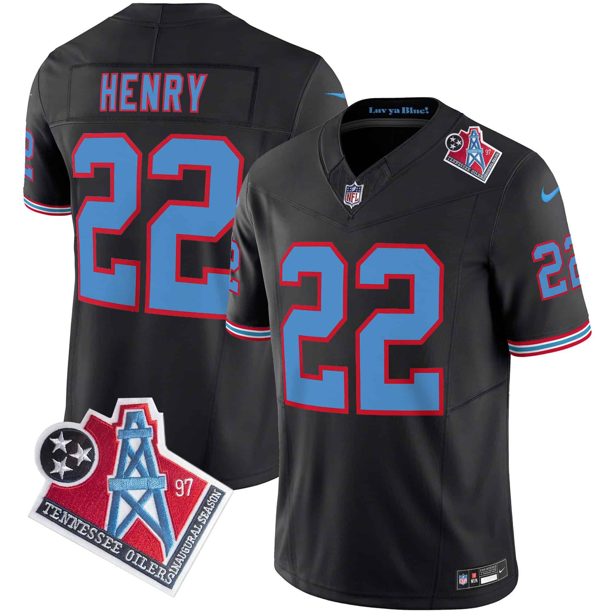 Men Tennessee Titans #22 Henry Black 1997 Throwback 2024 Nike Limited Vapor NFL Jersey->indianapolis colts->NFL Jersey